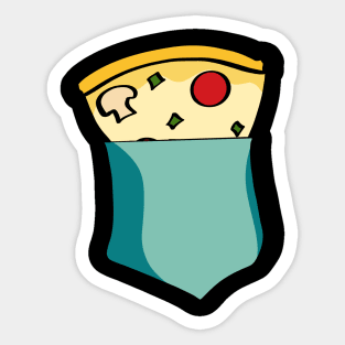 Pizza Bag Pocket Fast Food Funny Gift Sticker